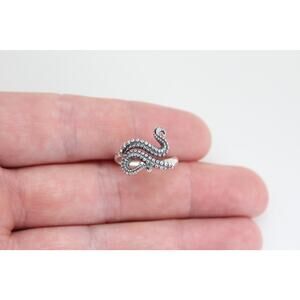 Sterling Silver Octopus Tentacle Adjustable Ring